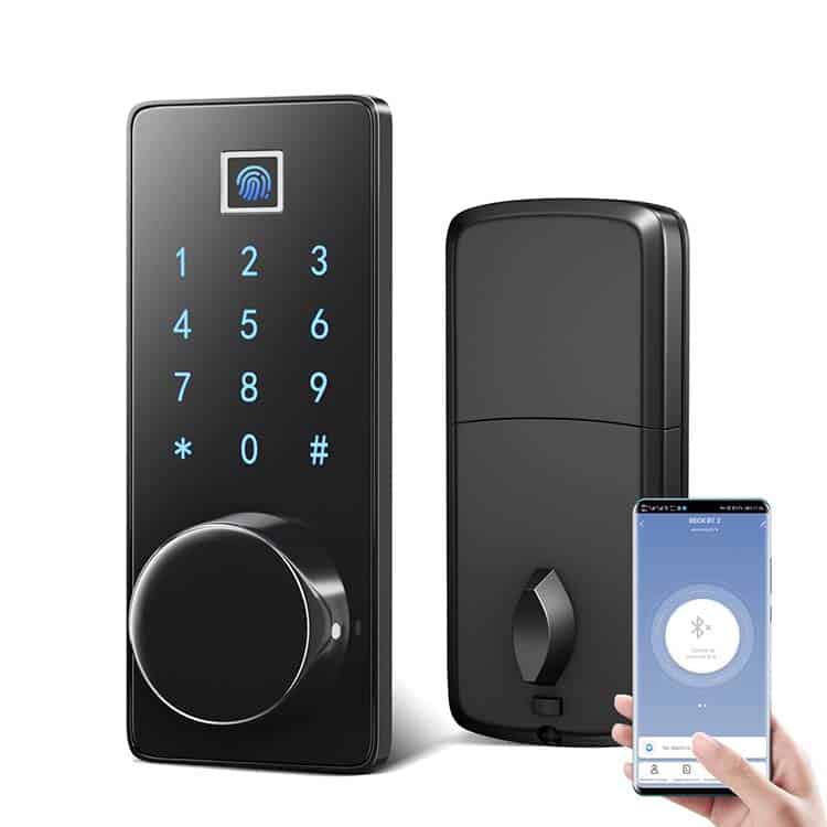 Electronic Bluetooth, Wifi, Fingerprinet Touchscreen Deadbolt Lock – W ...